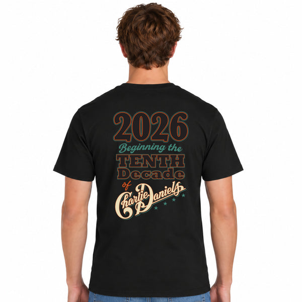 NEW! - Charlie Daniels 90 Black Tee