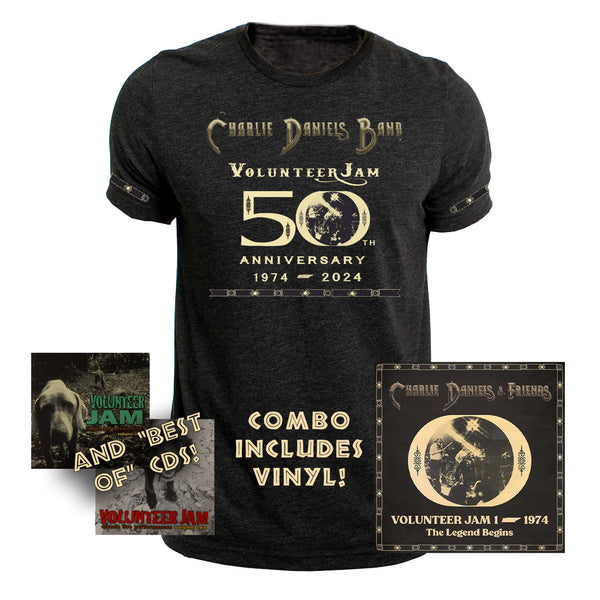 NEW! - Volunteer Jam Vinyl/50th Anniversary Short Sleeve Tee - Combo