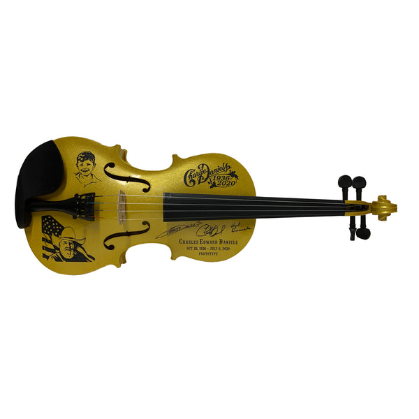 SOLD OUT! Charlie Daniels Life Fiddle - Limited Edition Numbered "Gold" Fiddle Includes Autographed Book!
