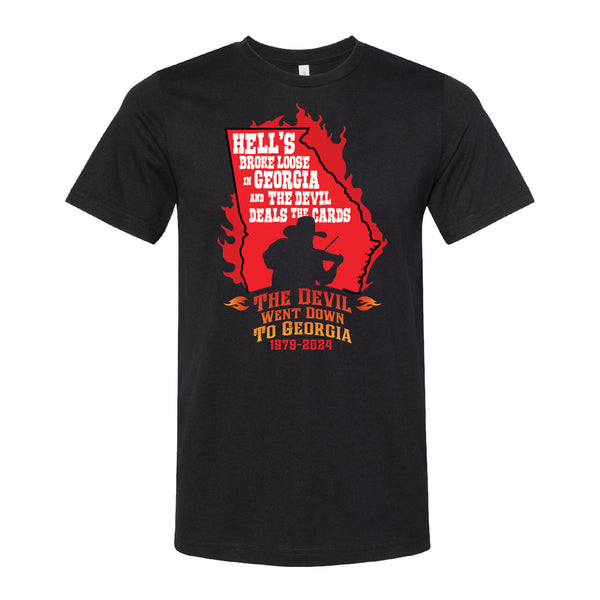 NEW! "The Devil Went Down to Georgia" 45th Anniversary. Short Sleeve Tee