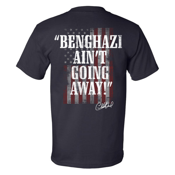"Benghazi  Ain't Going Away!" Navy Blue Tee