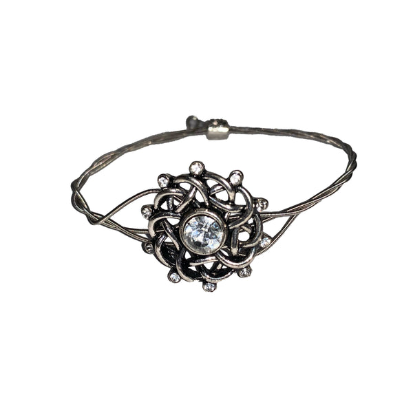NEW! Women's Idle Strings Bracelet - Metallic Celtic Knot with Rhinestones