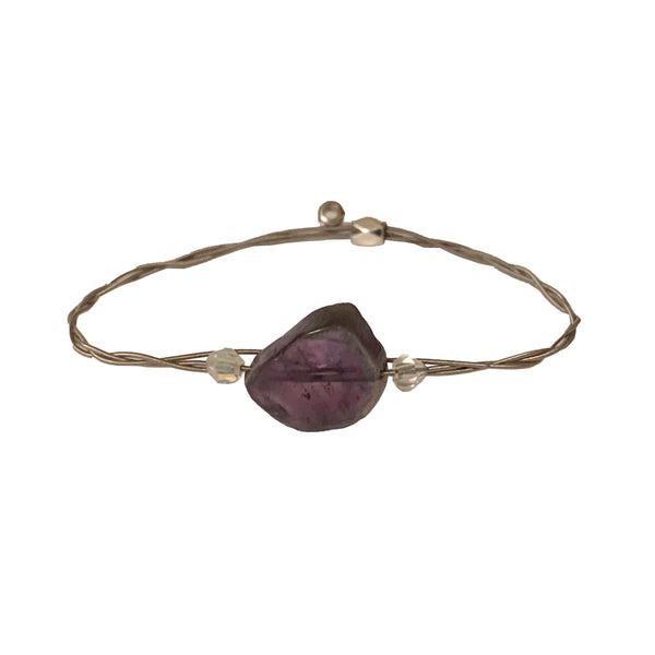Amethyst Bracelet, February Birthstone Bracelet, Raw Stone Bracelets for  Women, Amethyst Jewelry - Etsy