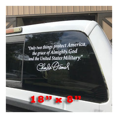 Charlie Daniels Military Quote Sticker - 18" x 8"