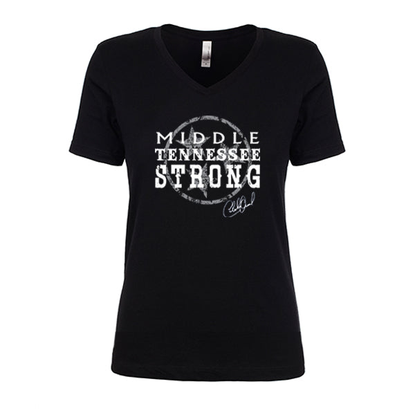 Women's Middle Tennessee Strong Black V-neck