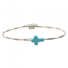 Men’s Idle Strings Bracelet - Turquoise Cross
